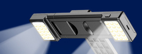 Bluetooth asmenukių lazda ant stovo su apšvietimu