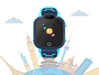 Детски водоустойчив смарт часовник с силиконова каишка камера и слот за SIM карта