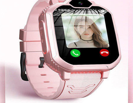 Ceas inteligent impermeabil pentru copii cu curea din silicon pentru cameră și slot pentru card SIM