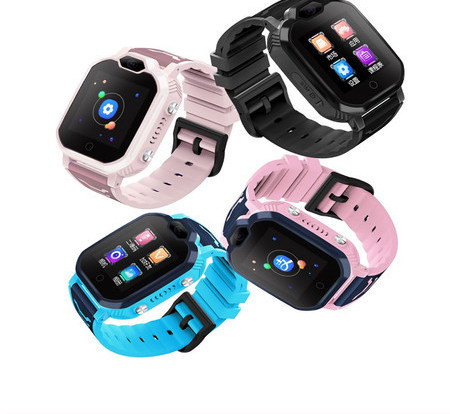 Ceas inteligent impermeabil pentru copii cu curea din silicon pentru cameră și slot pentru card SIM
