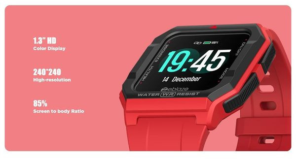 Ceas inteligent unisex cu curea din silicon