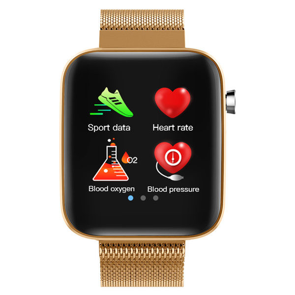 Τετράγωνο Smart ρολόι για άνδρες και γυναίκες με λουράκι σιλικόνης