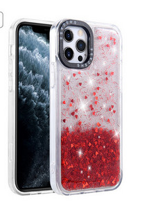 Fényes részecskékkel ellátott szilikon tok iPhone-hoz