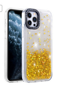 Fényes részecskékkel ellátott szilikon tok iPhone-hoz