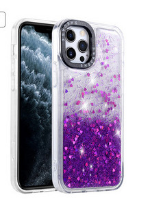 Fényes részecskékkel ellátott szilikon tok iPhone-hoz