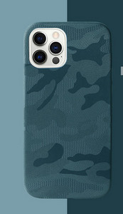 Husa din silicon pentru iPhone cu model de camuflaj