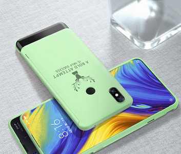 Védő szilikon tok szélvédő alkalmazással és Xiaomi MIX3 felirattal