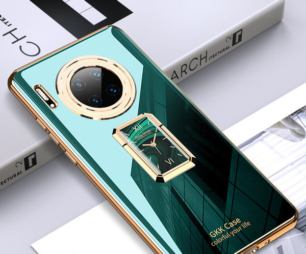 Huawei Mate30 ümbris, mille tagaküljel on analoogkell