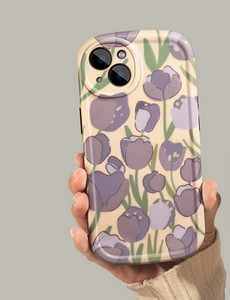 Uue mudeli lillemustriga silikoonümbris - sobib iPhone`ile