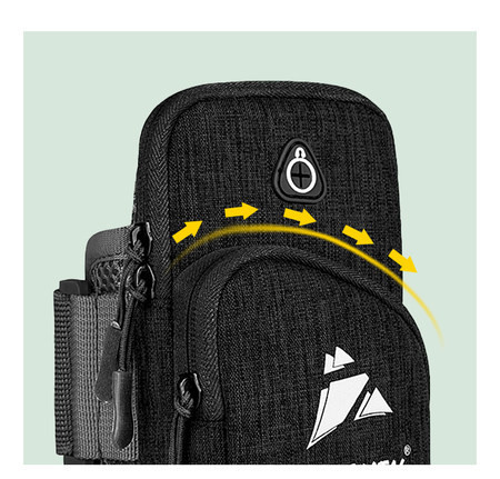 Universalus mobiliojo telefono krepšys, tinkantis sportuoti