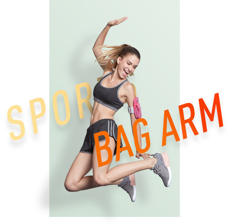 Universalus mobiliojo telefono krepšys, tinkantis sportuoti