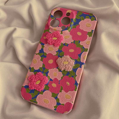 Virágmintás szilikon tok iPhone-hoz