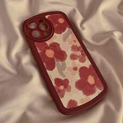 Husa din silicon cu model floral - iPhone