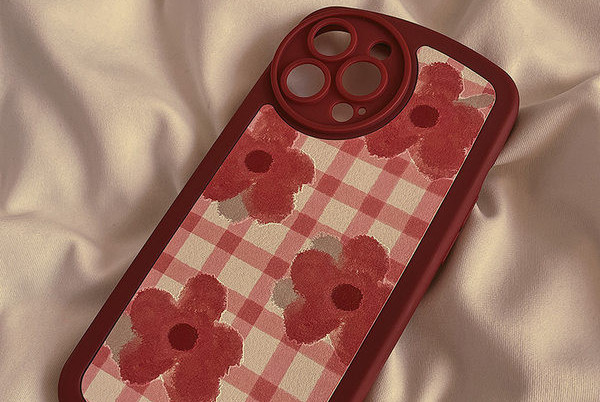 Husa din silicon cu model floral - iPhone