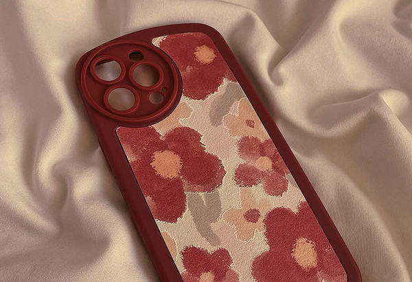 Husa din silicon cu model floral - iPhone
