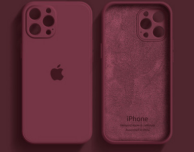 Ühevärviline silikoonist ümbris iPhone`ile