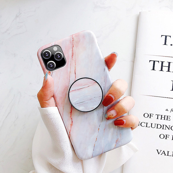 Θήκη σιλικόνης με μαρμάρινο εφέ - κατάλληλη για iPhone