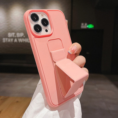 Μονόχρωμη θήκη σιλικόνης με βάση για iPhone