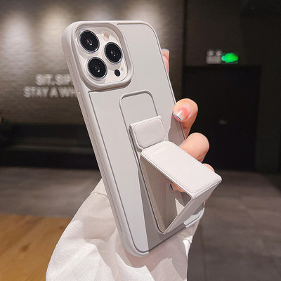 Μονόχρωμη θήκη σιλικόνης με βάση για iPhone