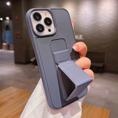 Μονόχρωμη θήκη σιλικόνης με βάση για iPhone