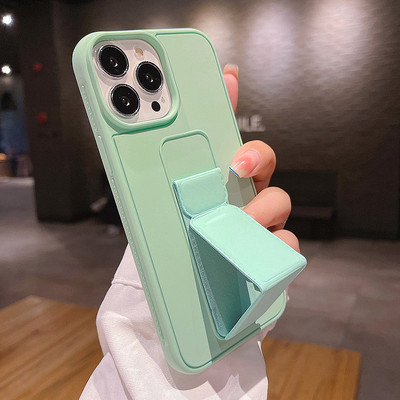 Μονόχρωμη θήκη σιλικόνης με βάση για iPhone