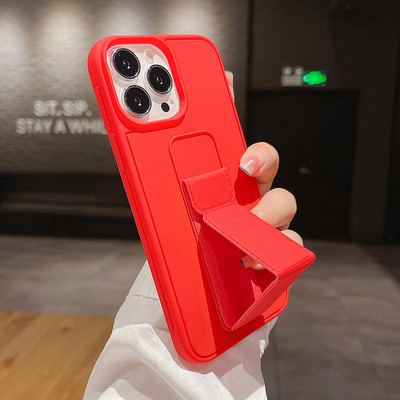 Μονόχρωμη θήκη σιλικόνης με βάση για iPhone