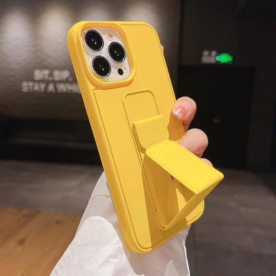 Μονόχρωμη θήκη σιλικόνης με βάση για iPhone