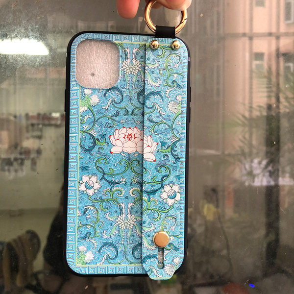 Virágmintás szilikon tok iPhone-hoz