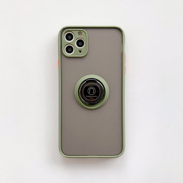 Husa din silicon pentru iPhone cu inel metalic