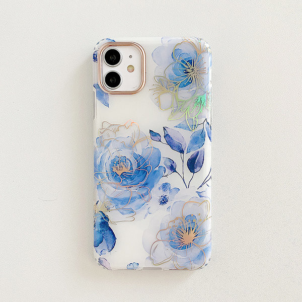 Husa din silicon pentru iPhone cu flori