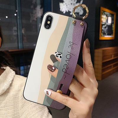 Színes szilikon tok fémgyűrűvel iPhone-hoz