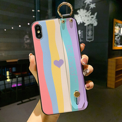 Színes szilikon tok fémgyűrűvel iPhone-hoz