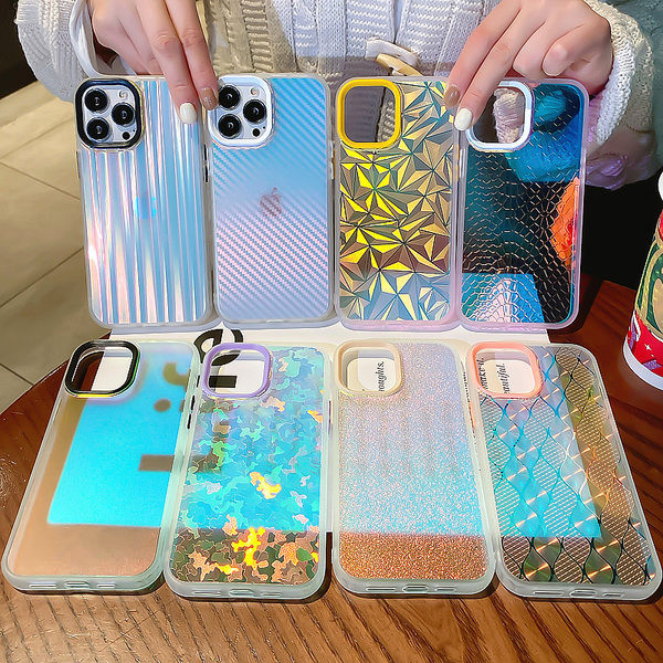 Silikona maciņš ar spīdīgu efektu priekš iphone