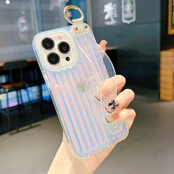 Θήκη σιλικόνης με γυαλιστερό εφέ και μεταλλικό δαχτυλίδι για iphone