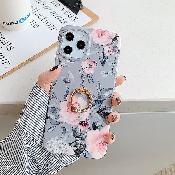 Husa din silicon cu trandafiri - potrivita pentru iPhone