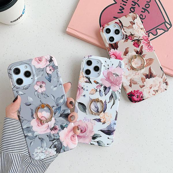 Husa din silicon cu trandafiri - potrivita pentru iPhone