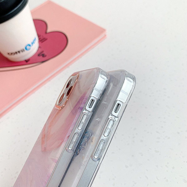 Moderns silikona maciņš priekš iPhone ar marmora efektu