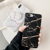 Marmorefektiga silikoonümbris iPhone`ile