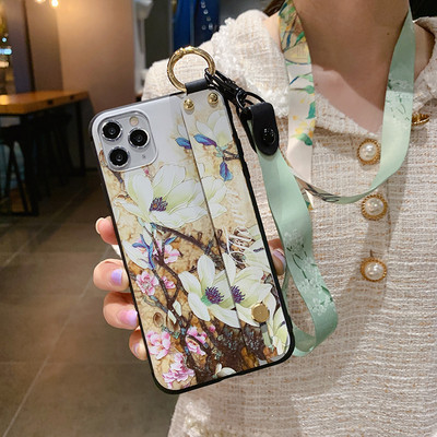 Θήκη iPhone με λουλούδια και επιγραφή