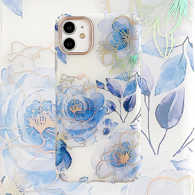 Husa din silicon pentru iPhone cu model floral pentru femei
