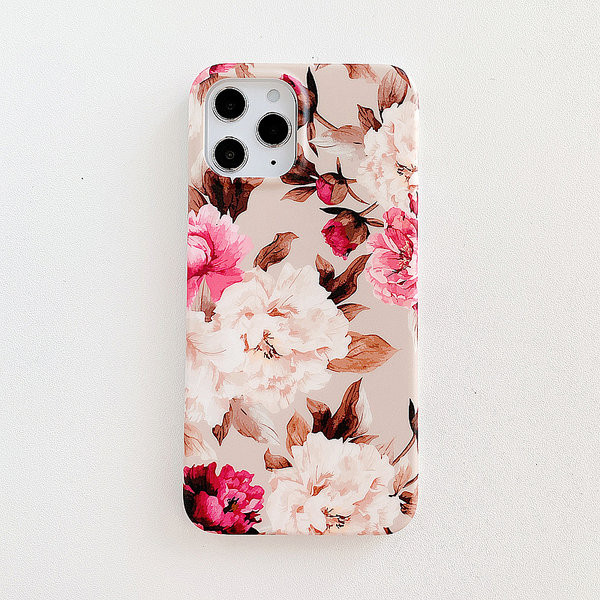 Θήκη σιλικόνης με λουλουδάτο μοτίβο για iPhone