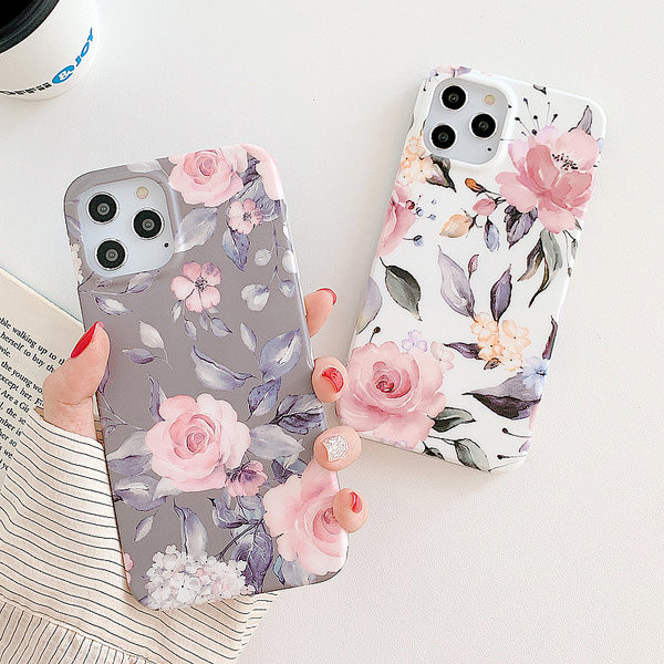Θήκη σιλικόνης με λουλουδάτο μοτίβο για iPhone
