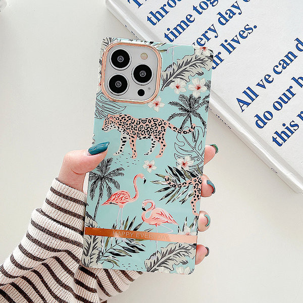 Husa din silicon pentru iPhone cu imprimeu color