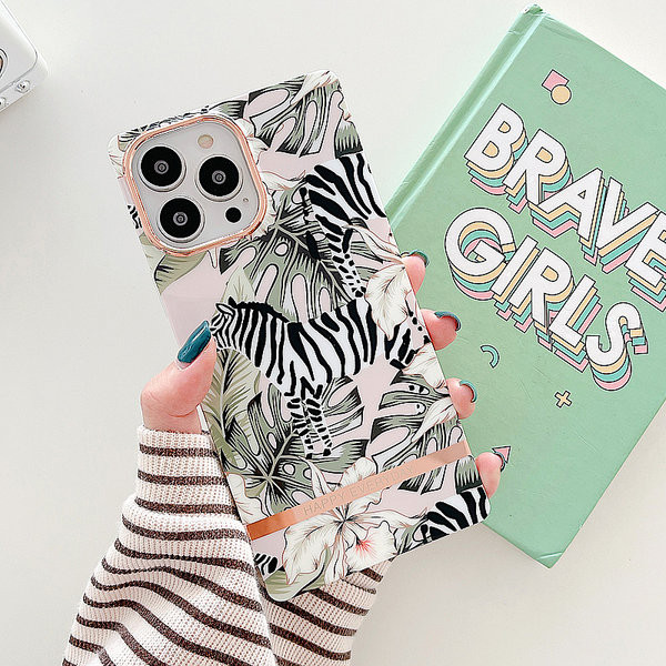 Husa din silicon pentru iPhone cu imprimeu color