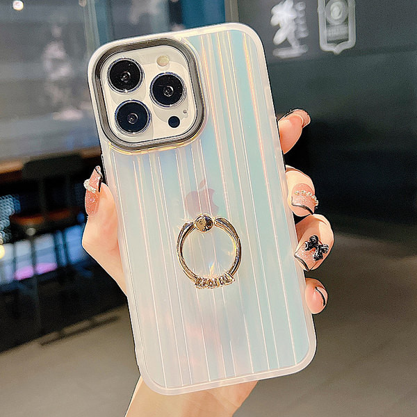 Θήκη σιλικόνης με μεταλλικό δαχτυλίδι για iPhone