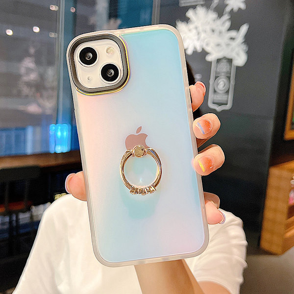 Θήκη σιλικόνης με μεταλλικό δαχτυλίδι για iPhone