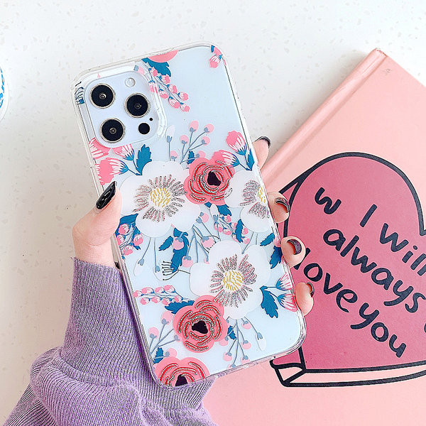 Lillemotiividega silikoonümbris iPhone`ile