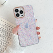 Caurspīdīgs silikona maciņš ar spīdīgu efektu priekš iPhone
