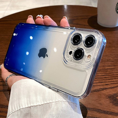 Husa din silicon in culori irizate pentru iPhone
