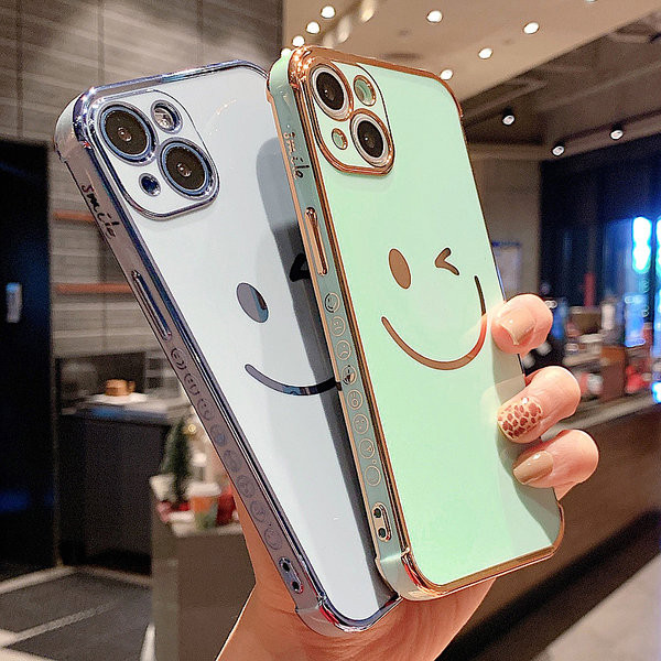 Husă din silicon pentru iPhone cu o față zâmbitoare